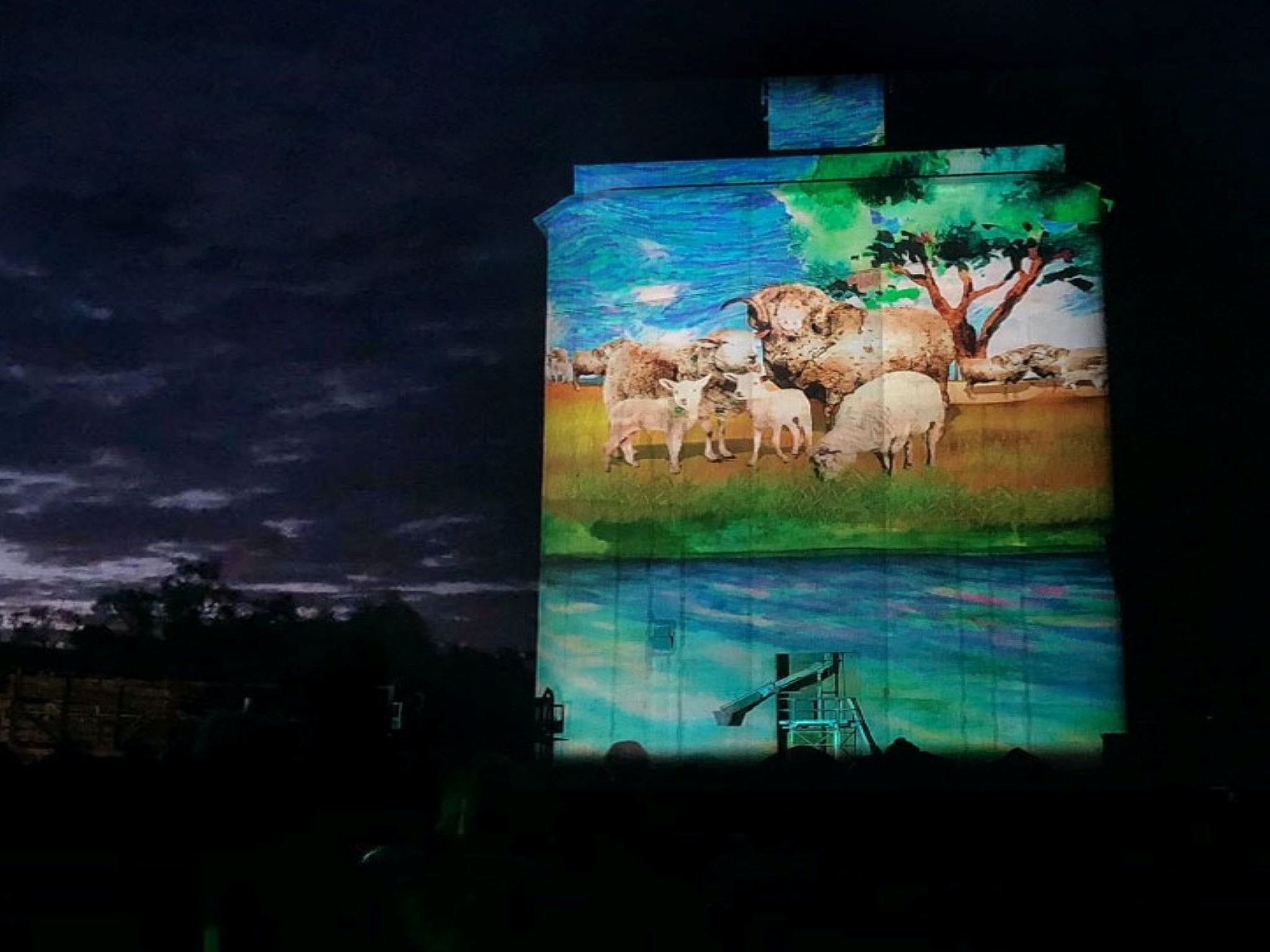 Quorn Silo Light Show