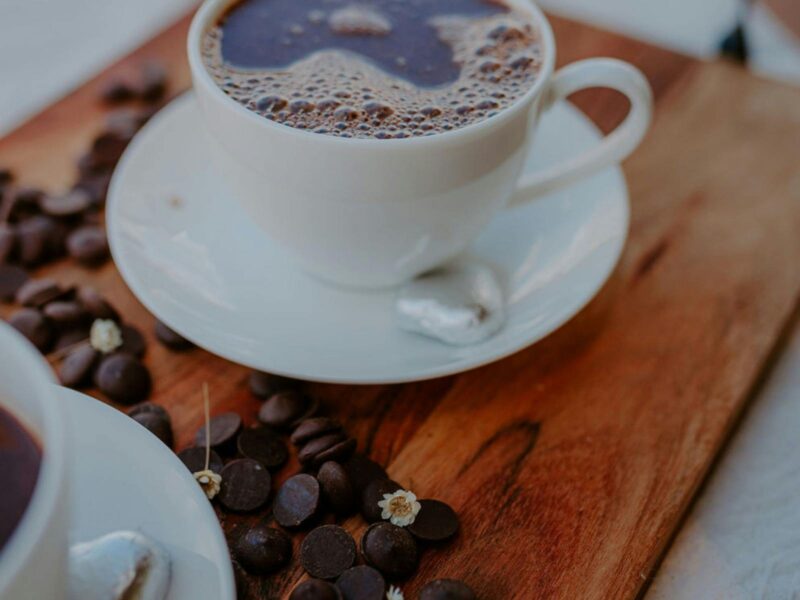 Rich hot chocolate made with Belgian Chocolate is worth the drive itself