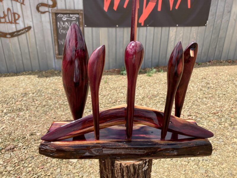 Very rare purple mulga wood