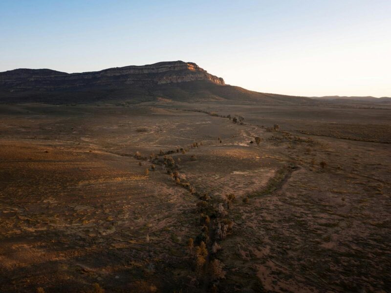Arial view of Rawnsley Bluff when staying at Rawnsley Park Station